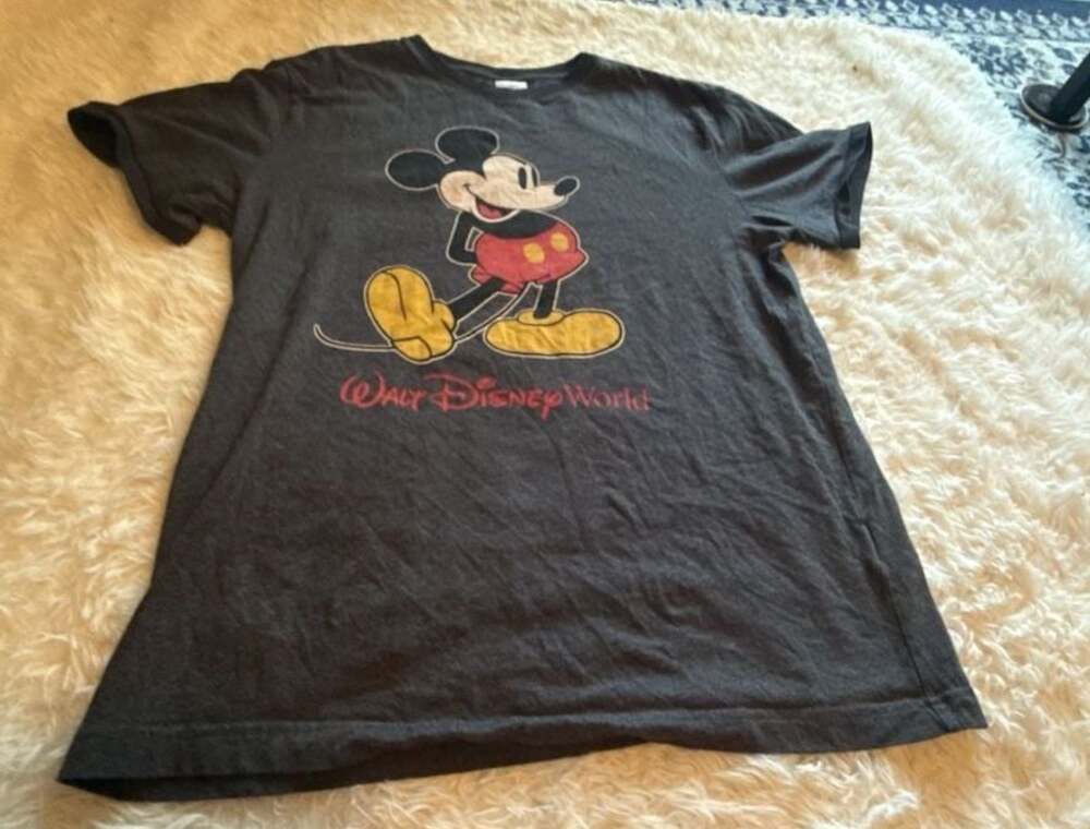 Disney Parks Mickey Mouse Charcoal Grey Graphic T-Shirt